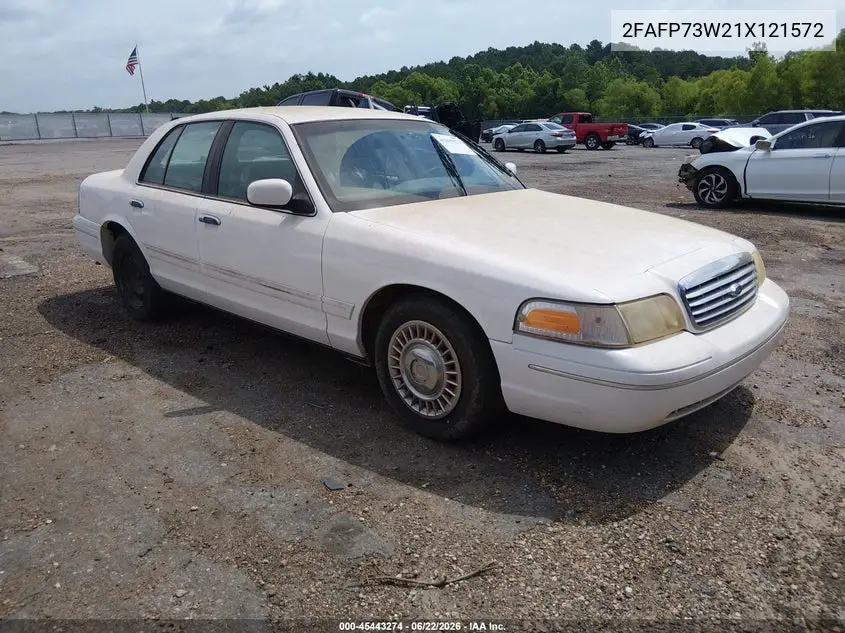 2001 Ford Crown Victoria VIN: 2FAFP73W21X121572 Lot: 45443274