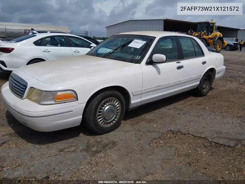 2001 Ford Crown Victoria VIN: 2FAFP73W21X121572 Lot: 45443274