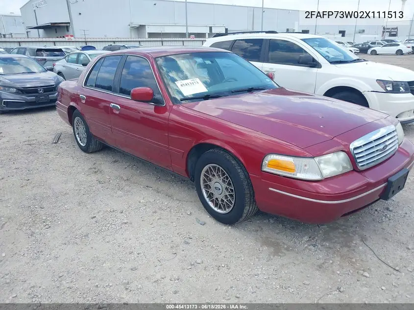 2002 Ford Crown Victoria Standard VIN: 2FAFP73W02X111513 Lot: 45413173