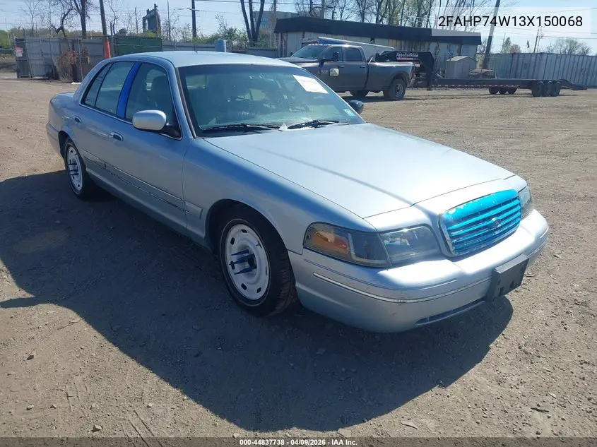 2003 Ford Crown Victoria Lx VIN: 2FAHP74W13X150068 Lot: 44837738