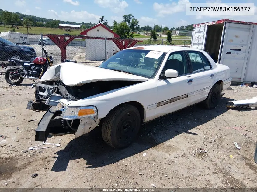 2003 Ford Crown Victoria Standard VIN: 2FAFP73W83X156877 Lot: 45118407