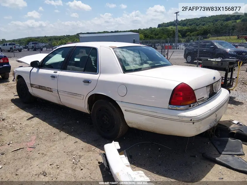 2003 Ford Crown Victoria Standard VIN: 2FAFP73W83X156877 Lot: 45118407