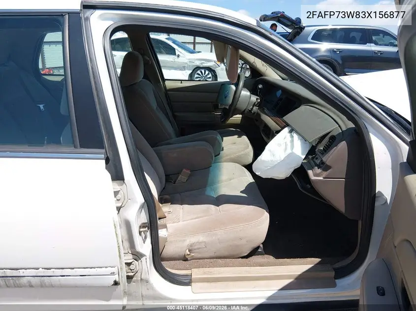 2003 Ford Crown Victoria Standard VIN: 2FAFP73W83X156877 Lot: 45118407