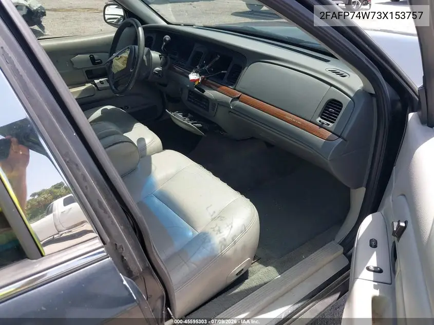 2003 Ford Crown Victoria Lx VIN: 2FAFP74W73X153757 Lot: 45595303
