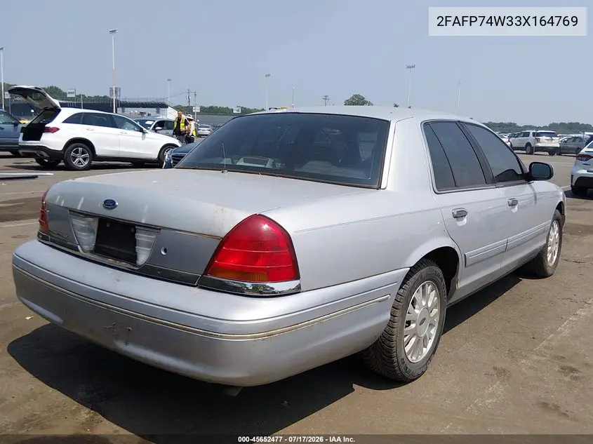 2003 Ford Crown Victoria Lx VIN: 2FAFP74W33X164769 Lot: 45652477