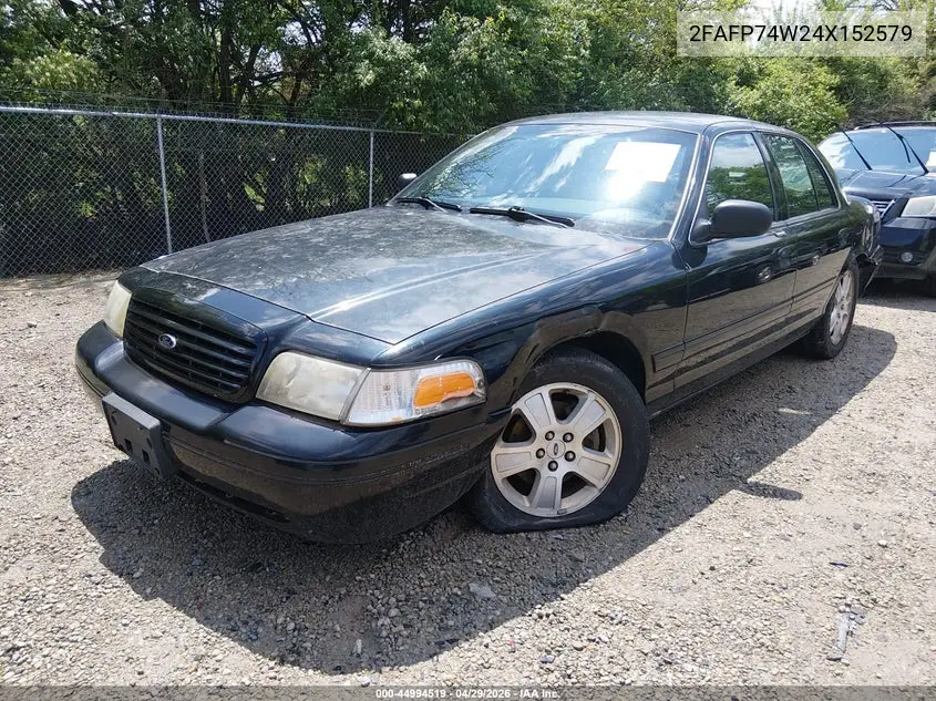 2004 Ford Crown Victoria Lx VIN: 2FAFP74W24X152579 Lot: 44994519