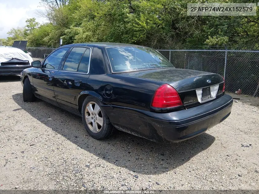 2004 Ford Crown Victoria Lx VIN: 2FAFP74W24X152579 Lot: 44994519