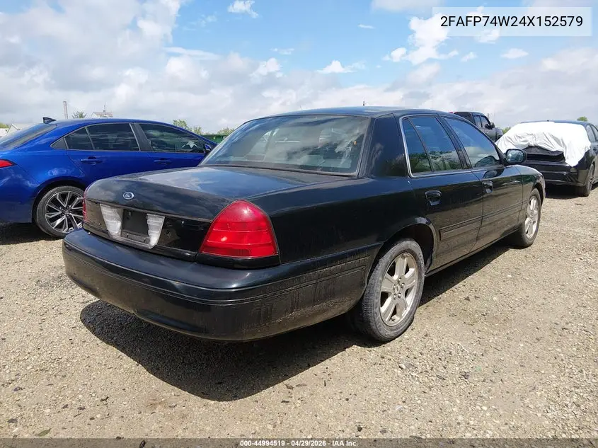 2004 Ford Crown Victoria Lx VIN: 2FAFP74W24X152579 Lot: 44994519
