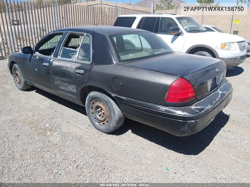 2004 Ford Crown Victoria Police VIN: 2FAFP71WX4X158750 Lot: 45376382