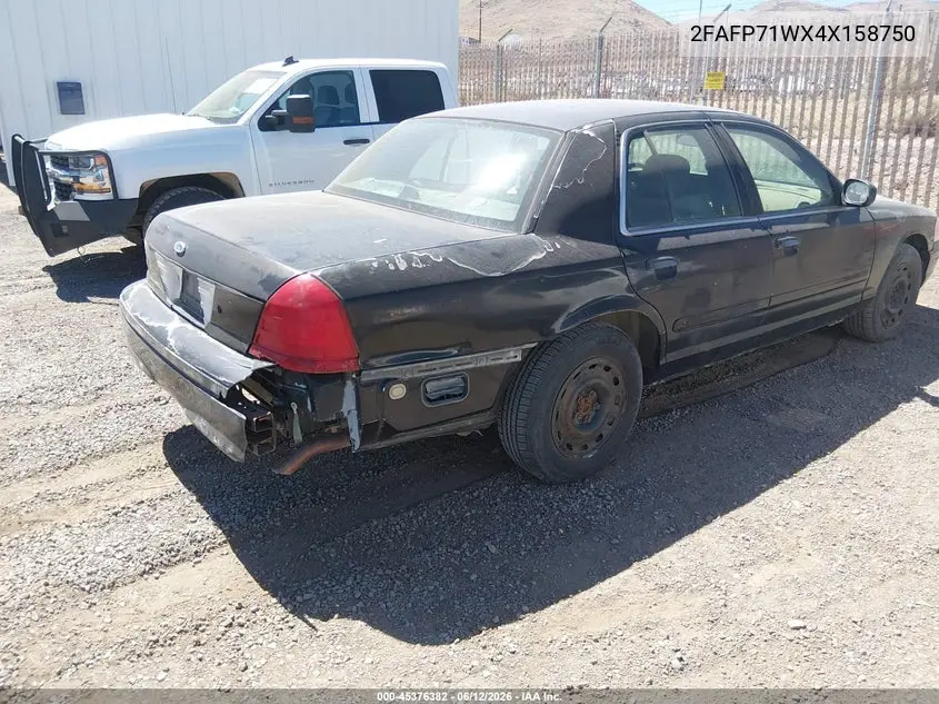 2004 Ford Crown Victoria Police VIN: 2FAFP71WX4X158750 Lot: 45376382