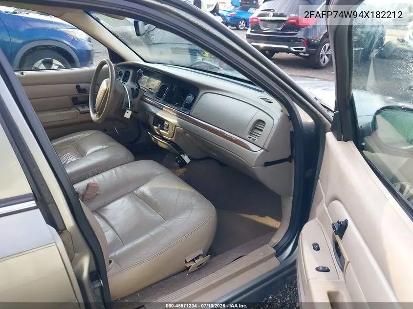 2004 Ford Crown Victoria Lx VIN: 2FAFP74W94X182212 Lot: 45571234