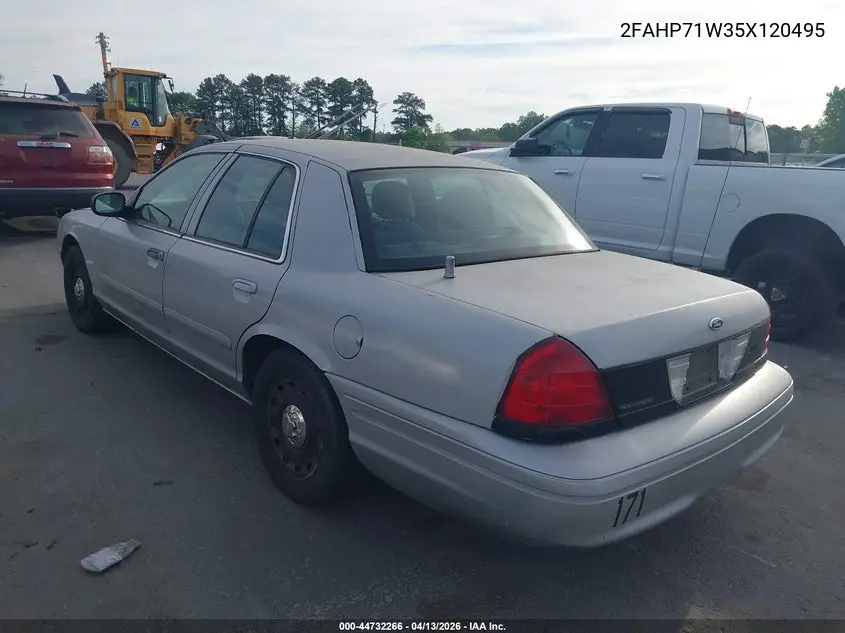 2005 Ford Crown Victoria Police VIN: 2FAHP71W35X120495 Lot: 44732266