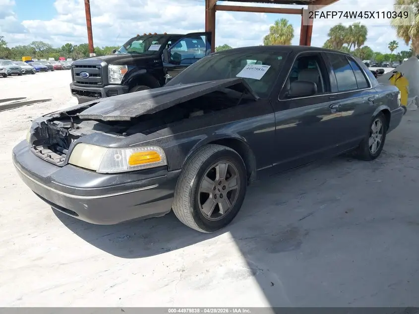 2005 Ford Crown Victoria Lx/Lx Sport VIN: 2FAFP74W45X110349 Lot: 44979838