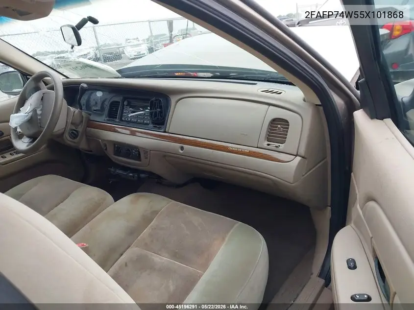 2005 Ford Crown Victoria Lx/Lx Sport VIN: 2FAFP74W55X101868 Lot: 45196291