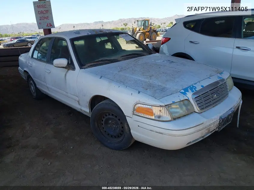 2005 Ford Crown Victoria Police VIN: 2FAFP71W95X111405 Lot: 45238059
