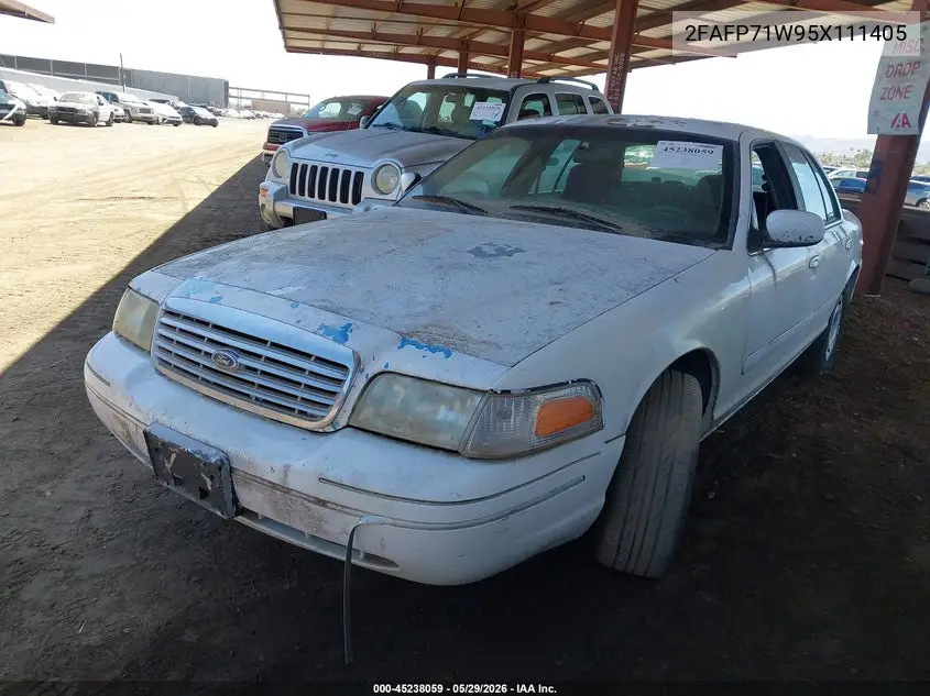 2005 Ford Crown Victoria Police VIN: 2FAFP71W95X111405 Lot: 45238059