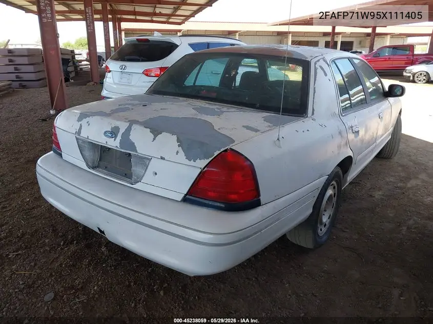 2005 Ford Crown Victoria Police VIN: 2FAFP71W95X111405 Lot: 45238059