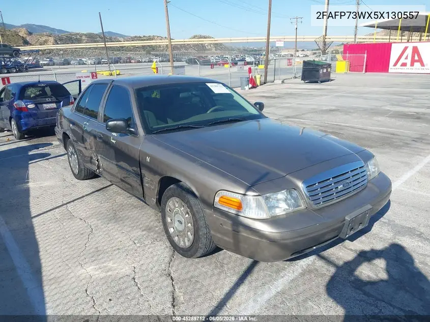 2005 Ford Crown Victoria Standard VIN: 2FAFP73WX5X130557 Lot: 45289712