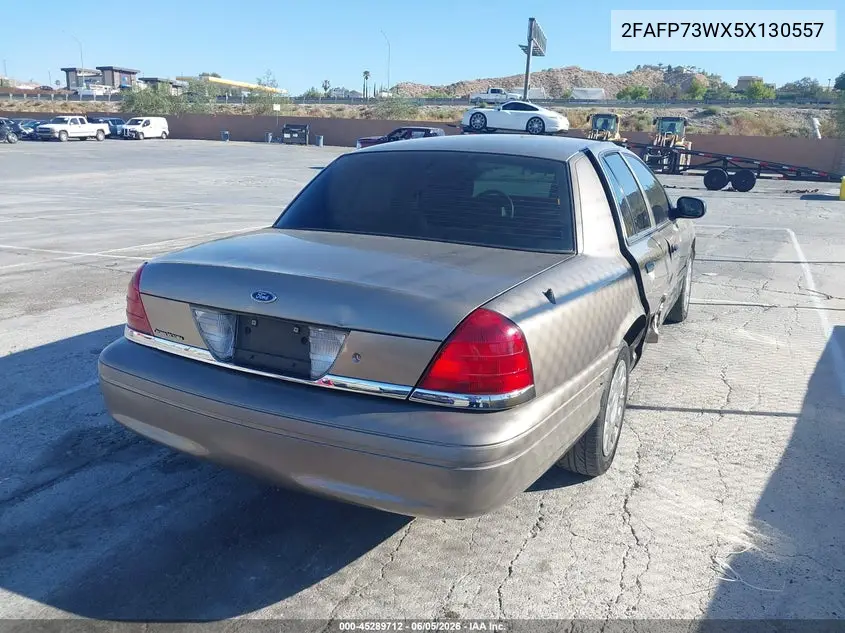 2005 Ford Crown Victoria Standard VIN: 2FAFP73WX5X130557 Lot: 45289712