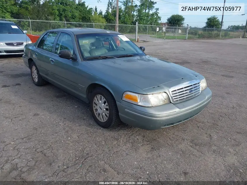 2005 Ford Crown Victoria Lx/Lx Sport VIN: 2FAHP74W75X105977 Lot: 45415956