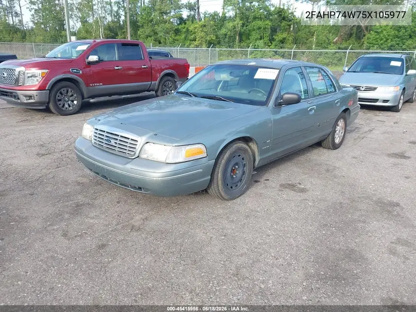 2005 Ford Crown Victoria Lx/Lx Sport VIN: 2FAHP74W75X105977 Lot: 45415956