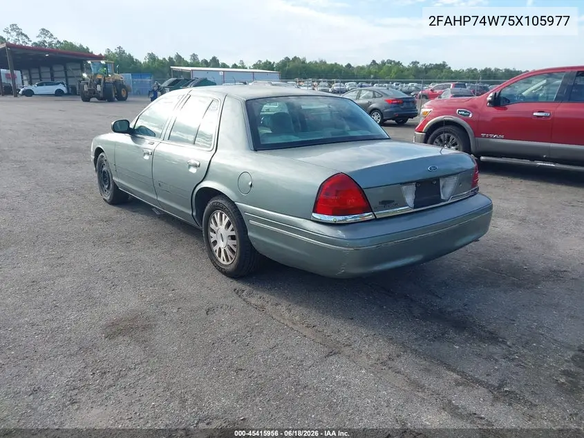 2005 Ford Crown Victoria Lx/Lx Sport VIN: 2FAHP74W75X105977 Lot: 45415956
