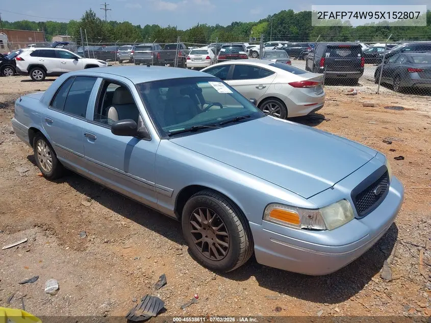 2005 Ford Crown Victoria Lx/Lx Sport VIN: 2FAFP74W95X152807 Lot: 45538611