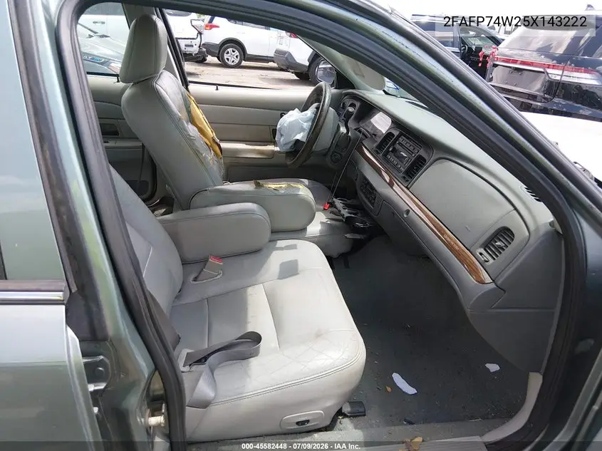 2005 Ford Crown Victoria Lx/Lx Sport VIN: 2FAFP74W25X143222 Lot: 45582448