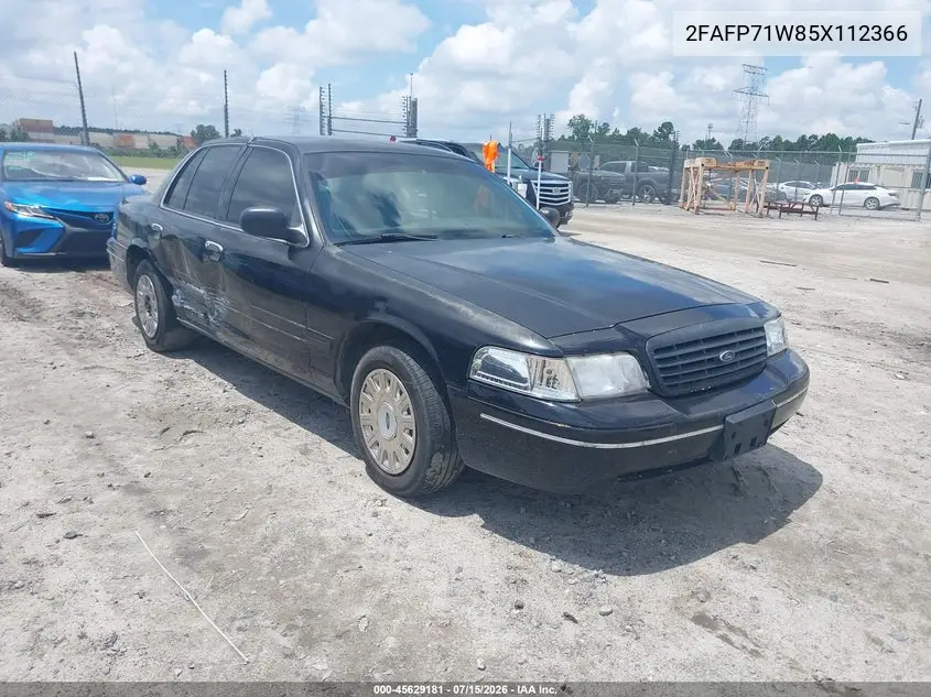2005 Ford Crown Victoria Police VIN: 2FAFP71W85X112366 Lot: 45629181