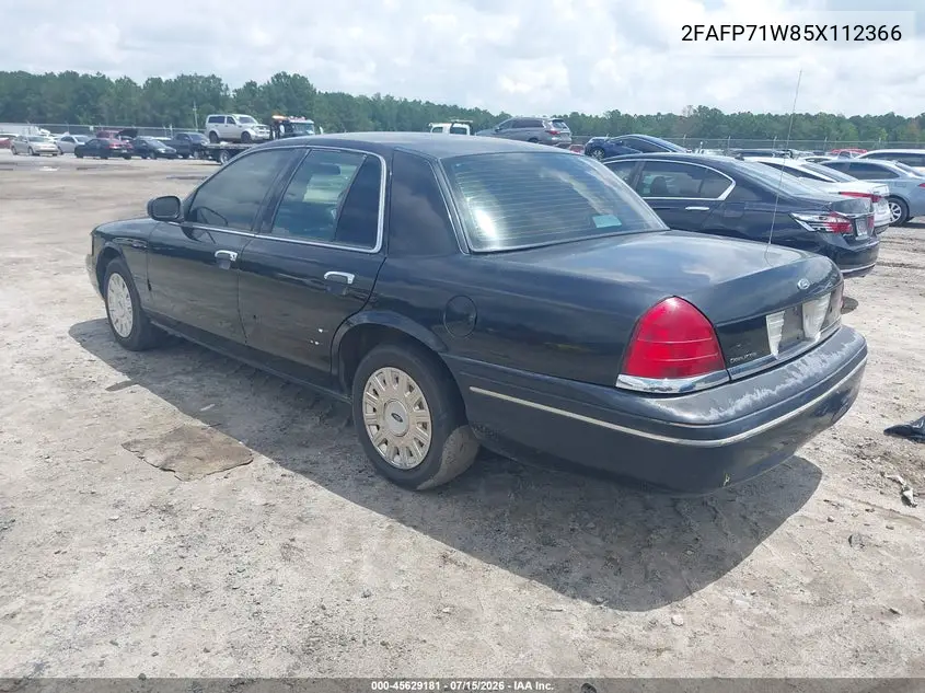 2005 Ford Crown Victoria Police VIN: 2FAFP71W85X112366 Lot: 45629181