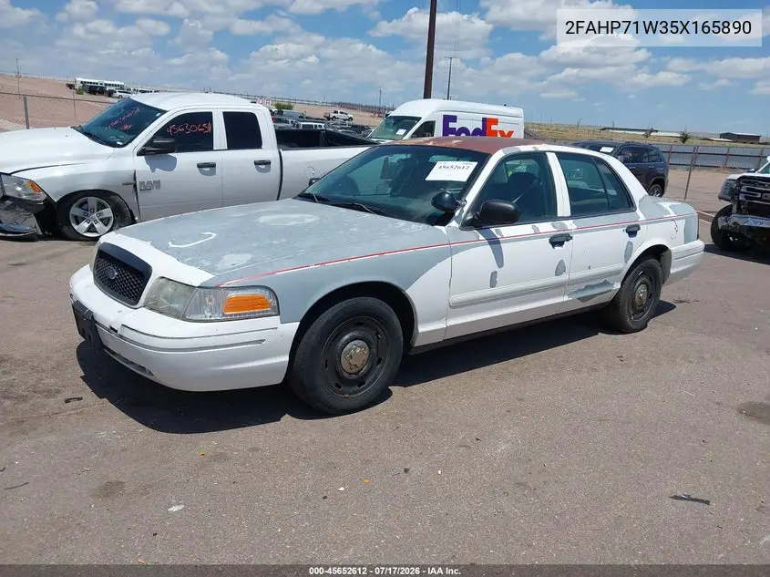 2005 Ford Crown Victoria Police VIN: 2FAHP71W35X165890 Lot: 45652612