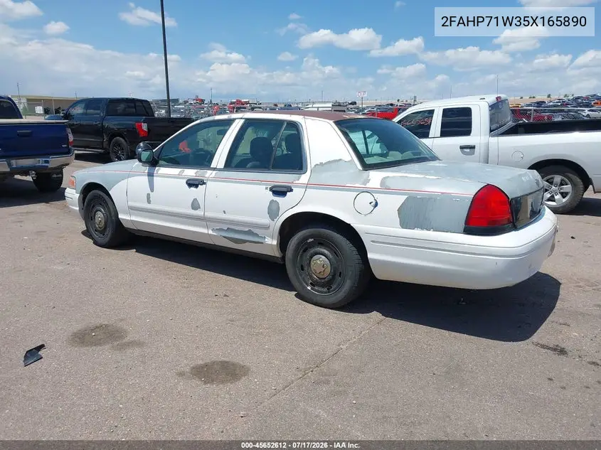 2005 Ford Crown Victoria Police VIN: 2FAHP71W35X165890 Lot: 45652612
