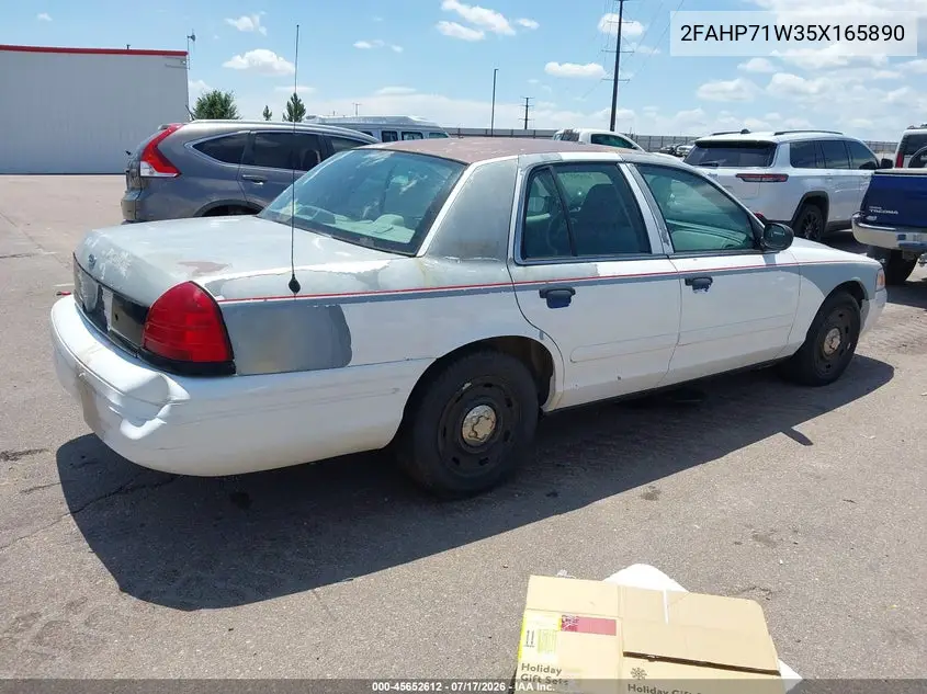 2005 Ford Crown Victoria Police VIN: 2FAHP71W35X165890 Lot: 45652612