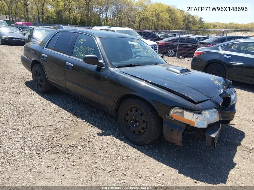 2006 Ford Crown Victoria Police/Police Interceptor VIN: 2FAFP71W96X148696 Lot: 45030946