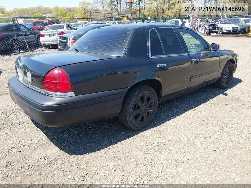 2006 Ford Crown Victoria Police/Police Interceptor VIN: 2FAFP71W96X148696 Lot: 45030946