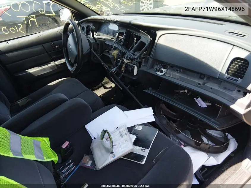 2006 Ford Crown Victoria Police/Police Interceptor VIN: 2FAFP71W96X148696 Lot: 45030946