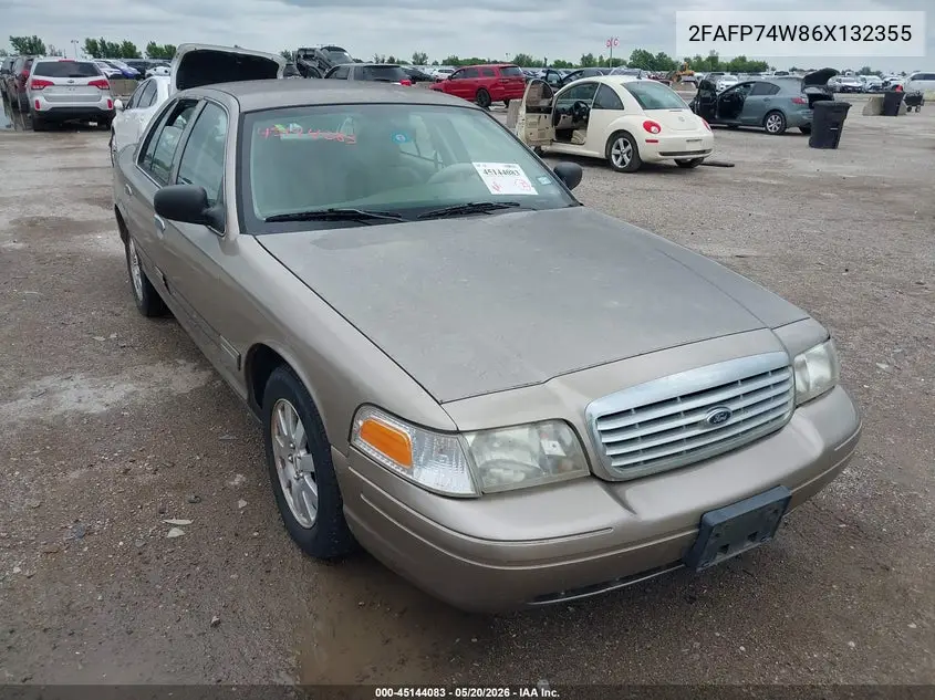 2006 Ford Crown Victoria Lx/Lx Sport VIN: 2FAFP74W86X132355 Lot: 45144083