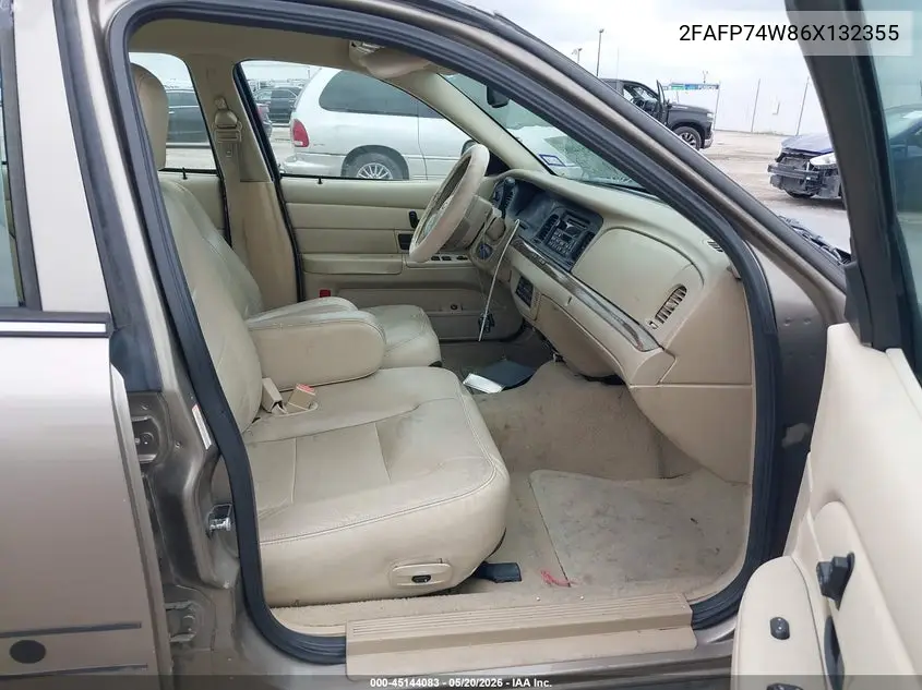2006 Ford Crown Victoria Lx/Lx Sport VIN: 2FAFP74W86X132355 Lot: 45144083