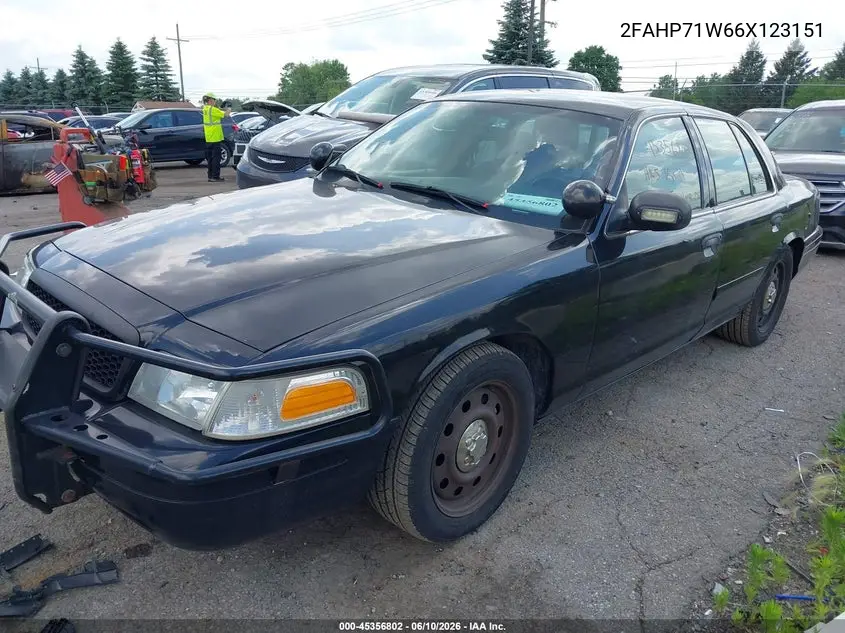 2006 Ford Crown Victoria Police/Police Interceptor VIN: 2FAHP71W66X123151 Lot: 45356802
