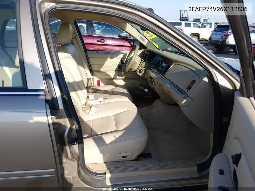 2006 Ford Crown Victoria Lx/Lx Sport VIN: 2FAFP74V26X112836 Lot: 45540078
