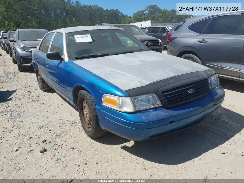2007 Ford Crown Victoria Police/Police Interceptor VIN: 2FAHP71W37X117728 Lot: 44884315