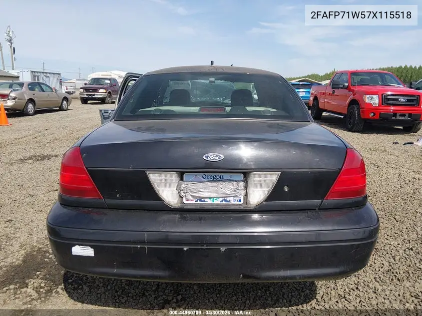 2007 Ford Crown Victoria Police/Police Interceptor VIN: 2FAFP71W57X115518 Lot: 44960709