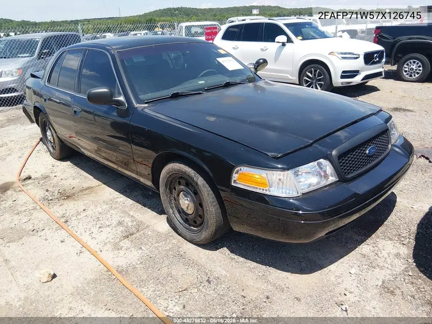 2007 Ford Crown Victoria Police/Police Interceptor VIN: 2FAFP71W57X126745 Lot: 45275832