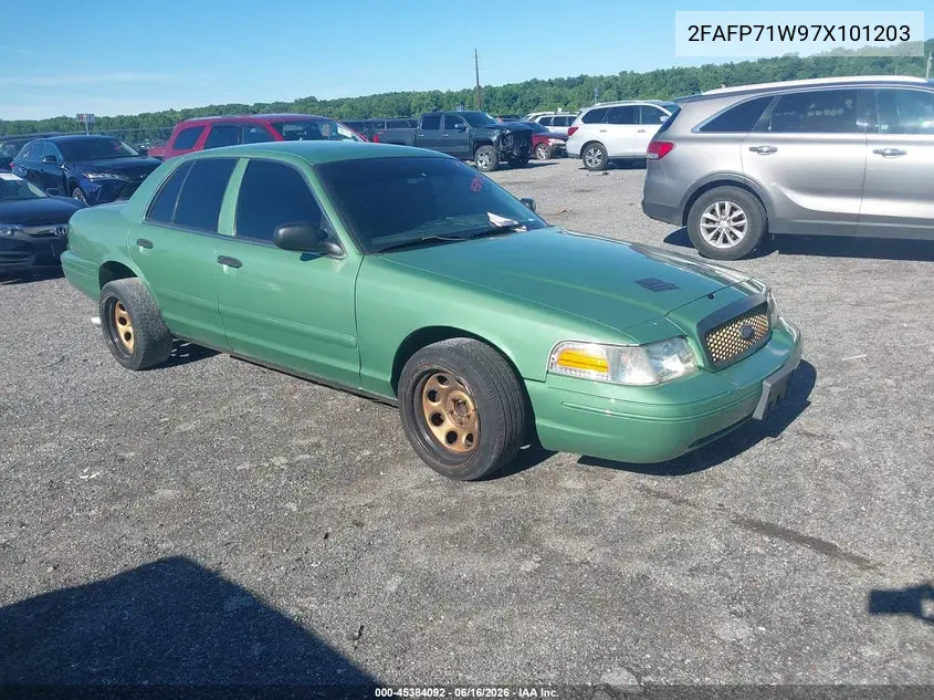 2007 Ford Crown Victoria Police/Police Interceptor VIN: 2FAFP71W97X101203 Lot: 45384092