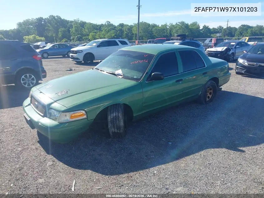 2007 Ford Crown Victoria Police/Police Interceptor VIN: 2FAFP71W97X101203 Lot: 45384092