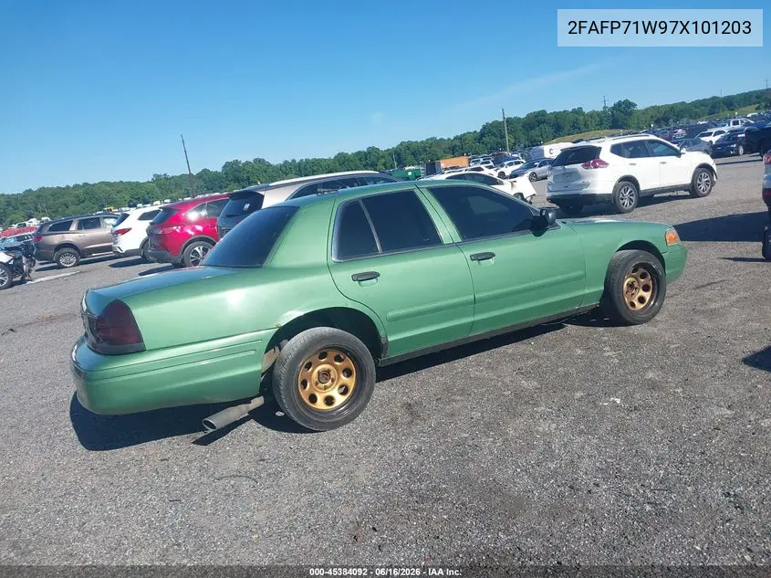 2007 Ford Crown Victoria Police/Police Interceptor VIN: 2FAFP71W97X101203 Lot: 45384092