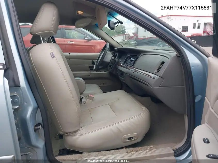 2007 Ford Crown Victoria Lx VIN: 2FAHP74V77X115581 Lot: 45392602