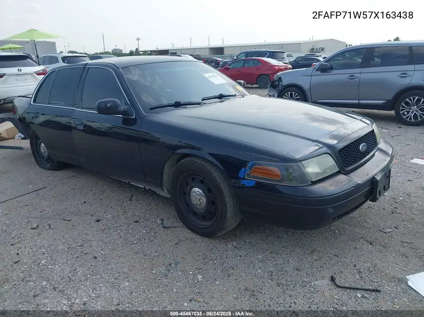 2007 Ford Crown Victoria Police/Police Interceptor VIN: 2FAFP71W57X163438 Lot: 45467035