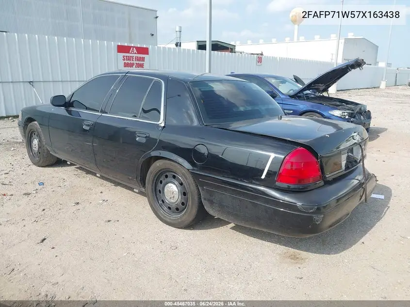 2007 Ford Crown Victoria Police/Police Interceptor VIN: 2FAFP71W57X163438 Lot: 45467035
