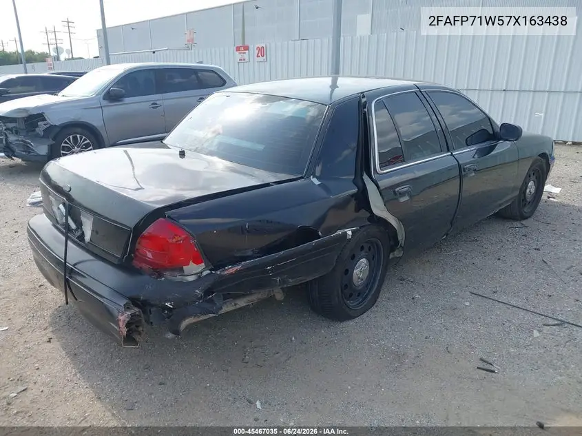 2007 Ford Crown Victoria Police/Police Interceptor VIN: 2FAFP71W57X163438 Lot: 45467035